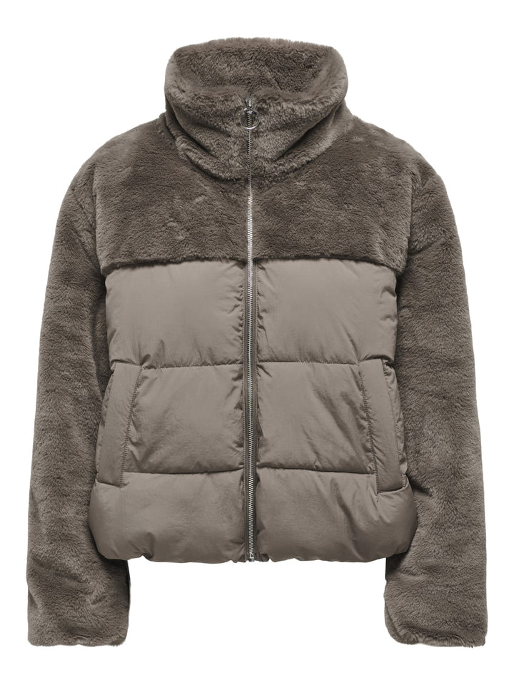 Only 15292945 Wanja winterjas taupe – dames
