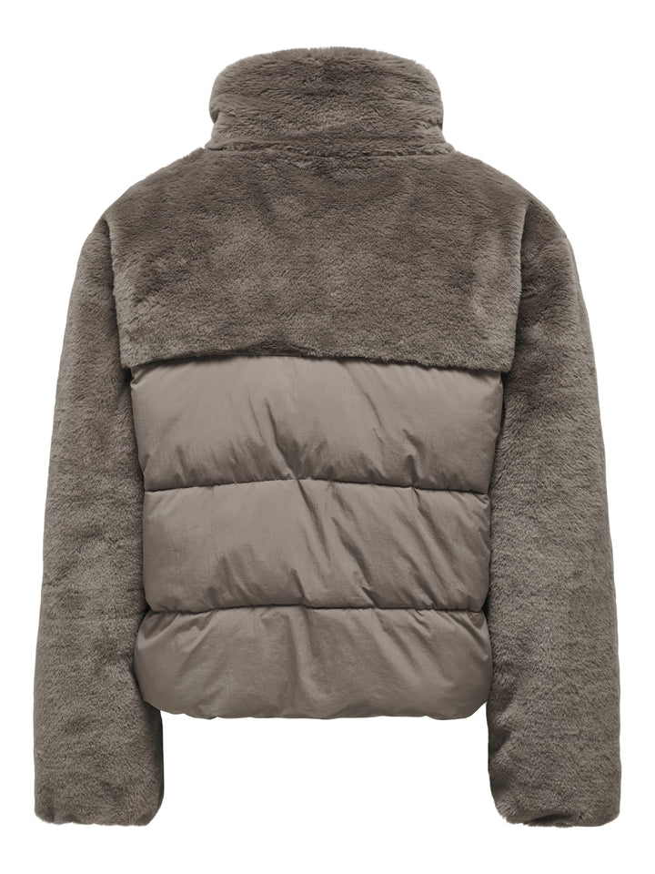 Only 15292945 Wanja winterjas taupe – dames