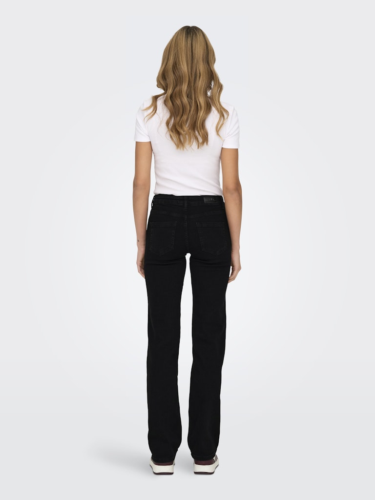 Only ONLBLUSH MID STRAIGHT jeans zwart - dames - Black Denim - 34
