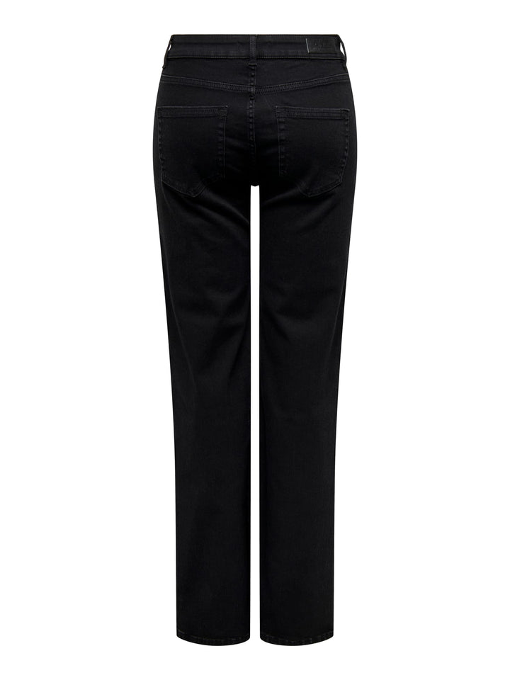 Only 15330777 jeans regular-straight fit black denim – dames - 32
