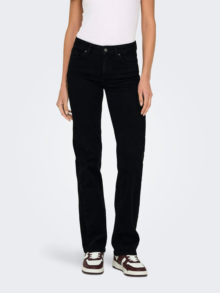 Only straight fit jeans zwart denim – dames - Black Denim - 32