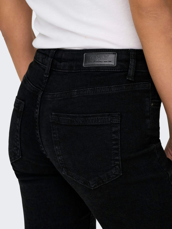 Only ONLBLUSH MID STRAIGHT jeans zwart – dames - Black Denim - 30