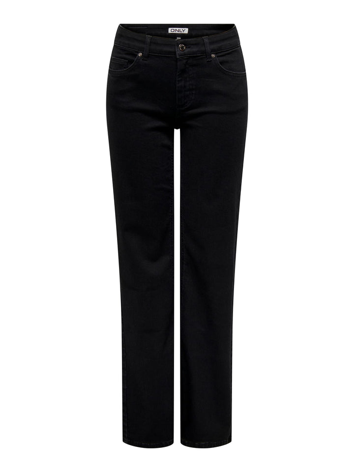 Only 15330777 jeans regular-straight fit black denim – dames - 32