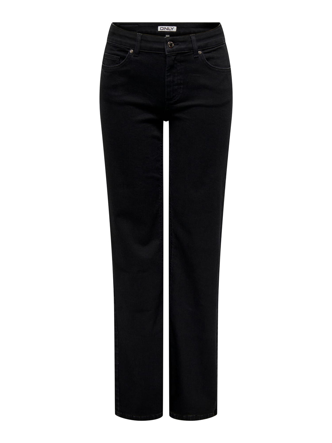 Only 15330777 jeans regular-straight fit black denim – dames - 30