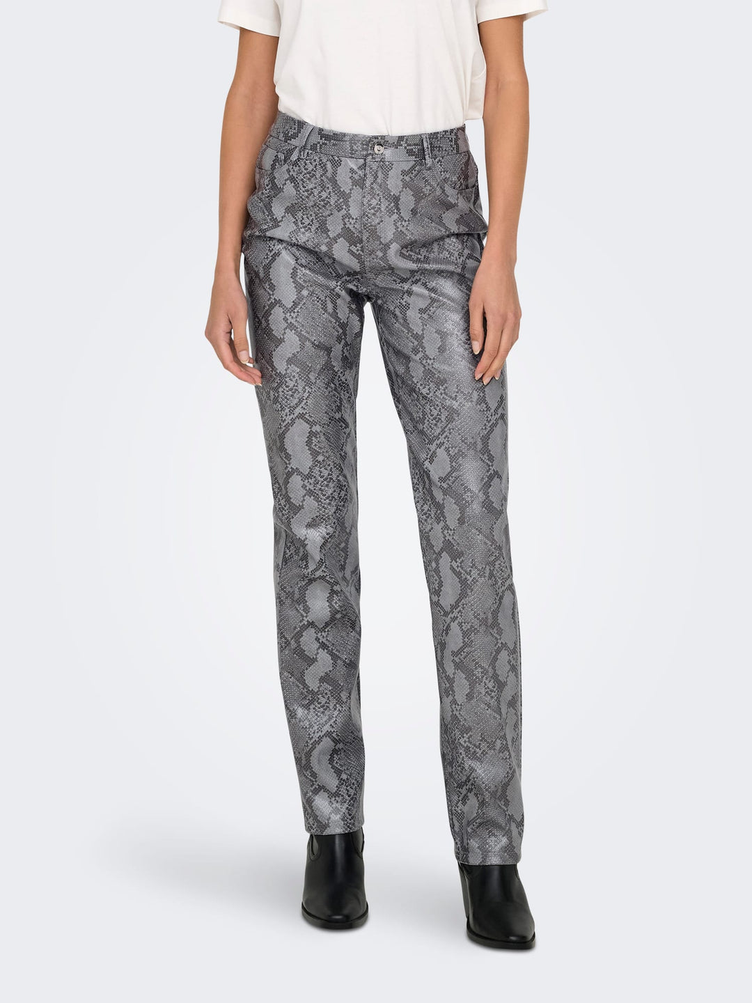 Only Azula lange broek dames grijs dessin - L32