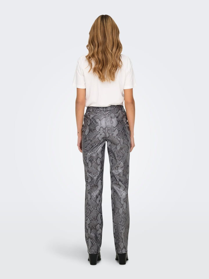 Only Azula lange broek dames grijs dessin - L32