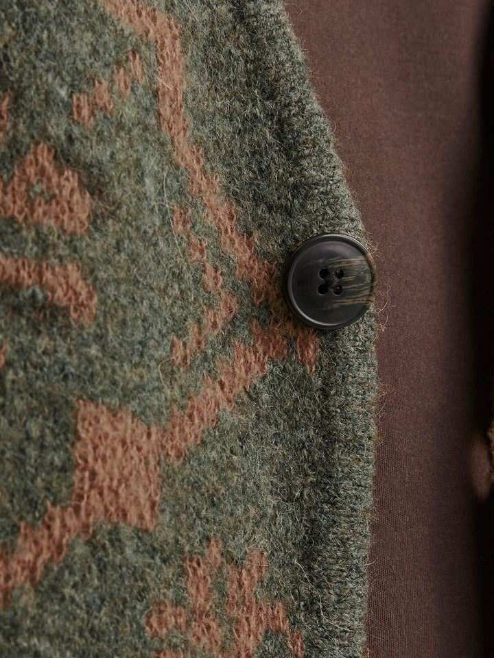 Jack & Jones JPRBLUMAGNE vest gebreid groen dessin – heren