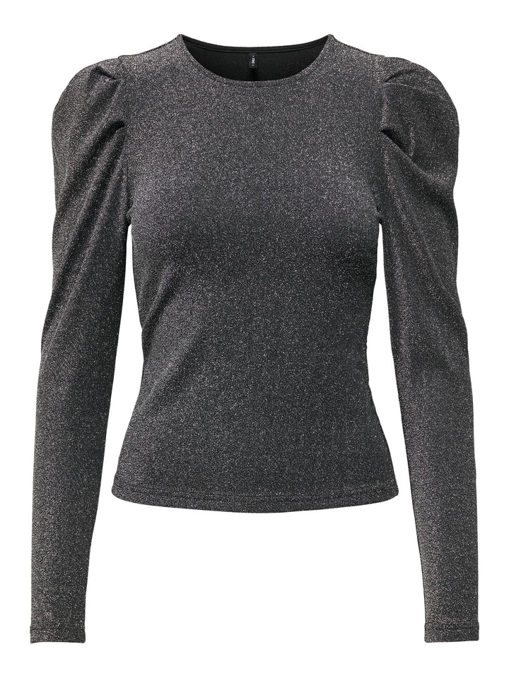 Only 15278055 Rich t-shirt l/m zilverkleurig