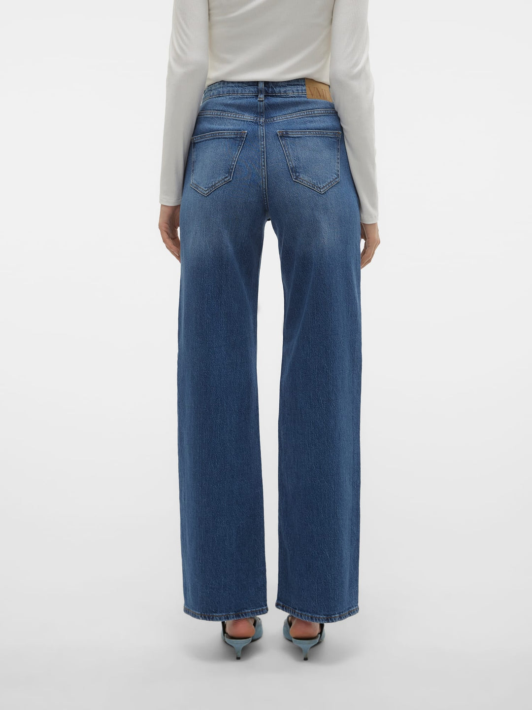 VERO MODA Tessa wide fit jeans – dames - Blue Denim - L32