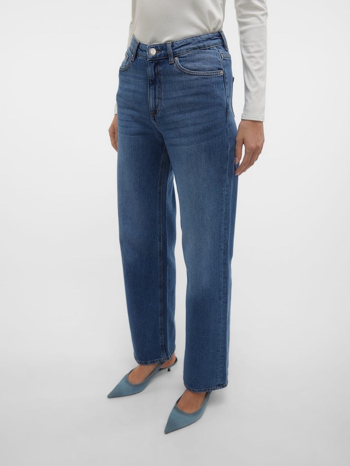 VERO MODA Tessa wide fit jeans – dames - Blue Denim - L32