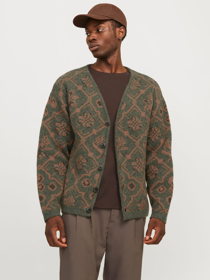 Jack & Jones JPRBLUMAGNE vest gebreid groen dessin – heren