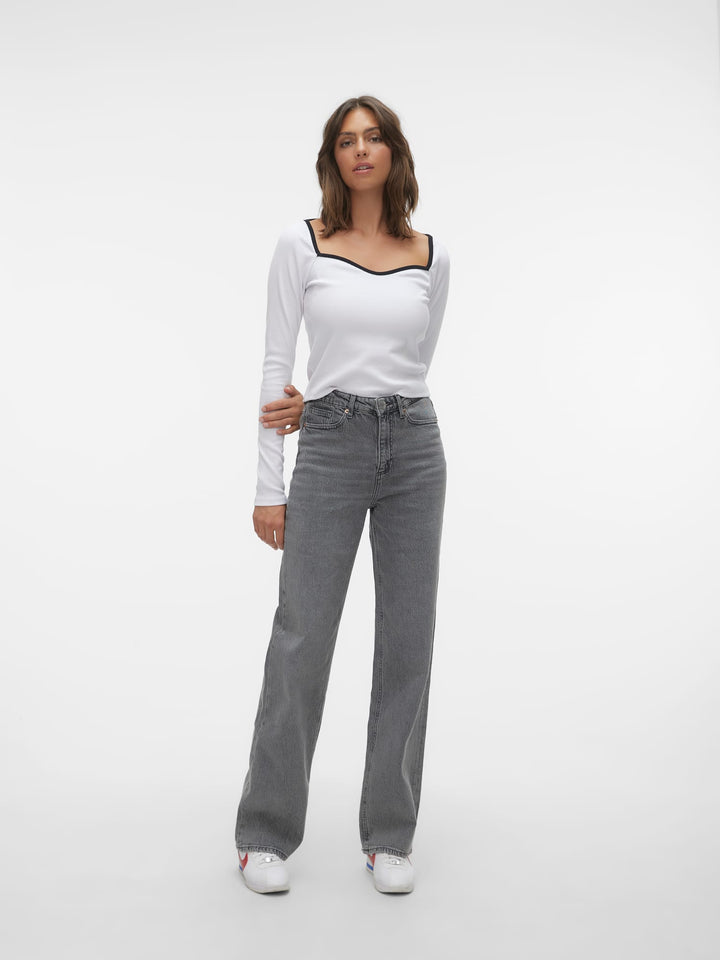 VERO MODA Tessa wide fit jeans grey denim – dames - L32
