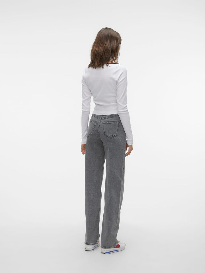 VERO MODA Tessa wide fit jeans grey denim – dames - L34