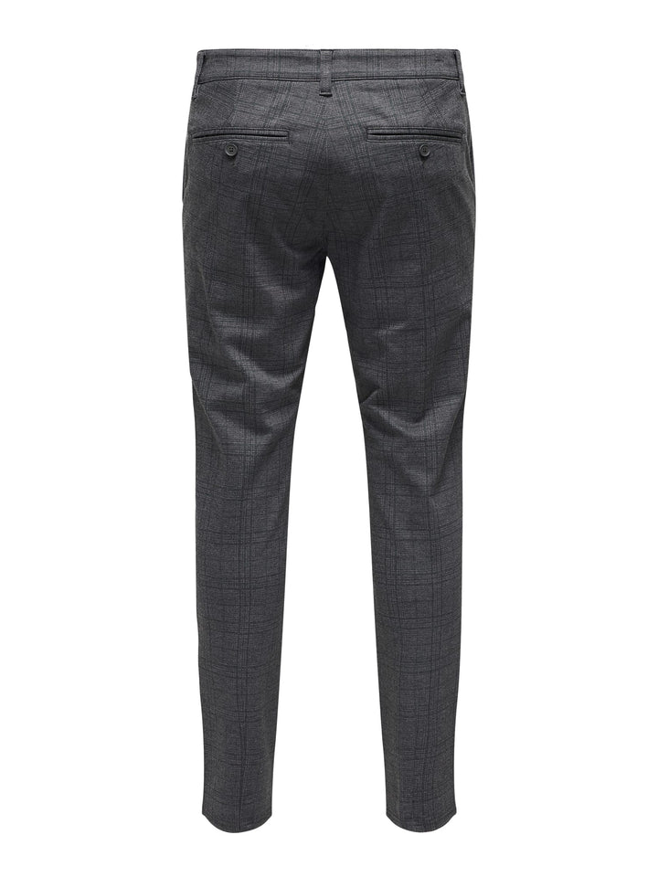 ONLY & SONS lange broek heren grijs dessin - L34