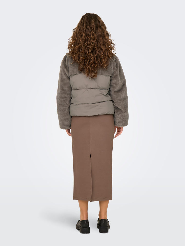 Only 15292945 Wanja winterjas taupe – dames