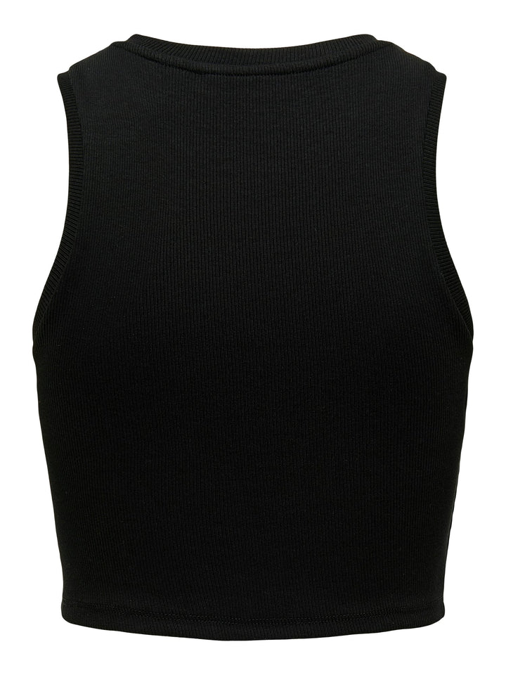 Only Vilma cropped tank top zwart – dames