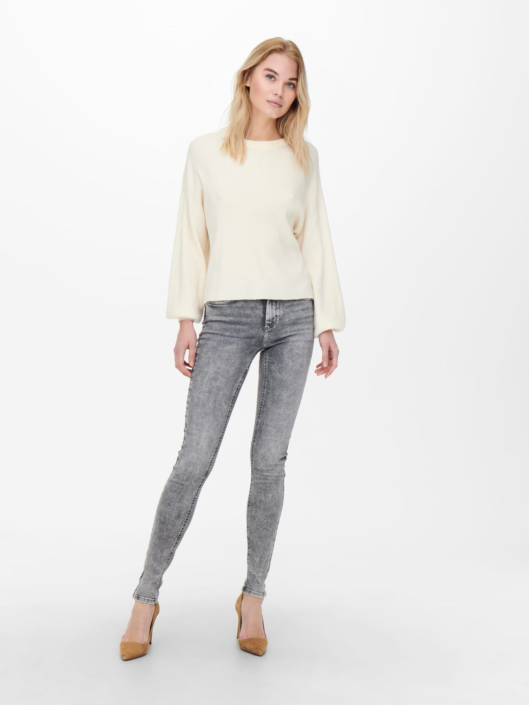 Only skinny fit jeans grey denim – dames - L30