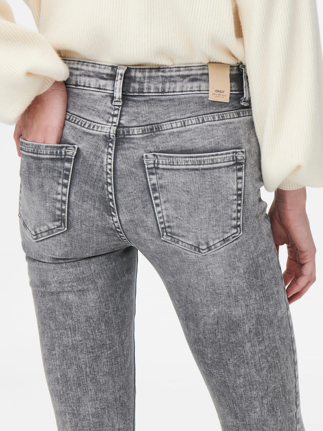 Only 15245366 Blush skinny fit jeans grey denim – dames - L32