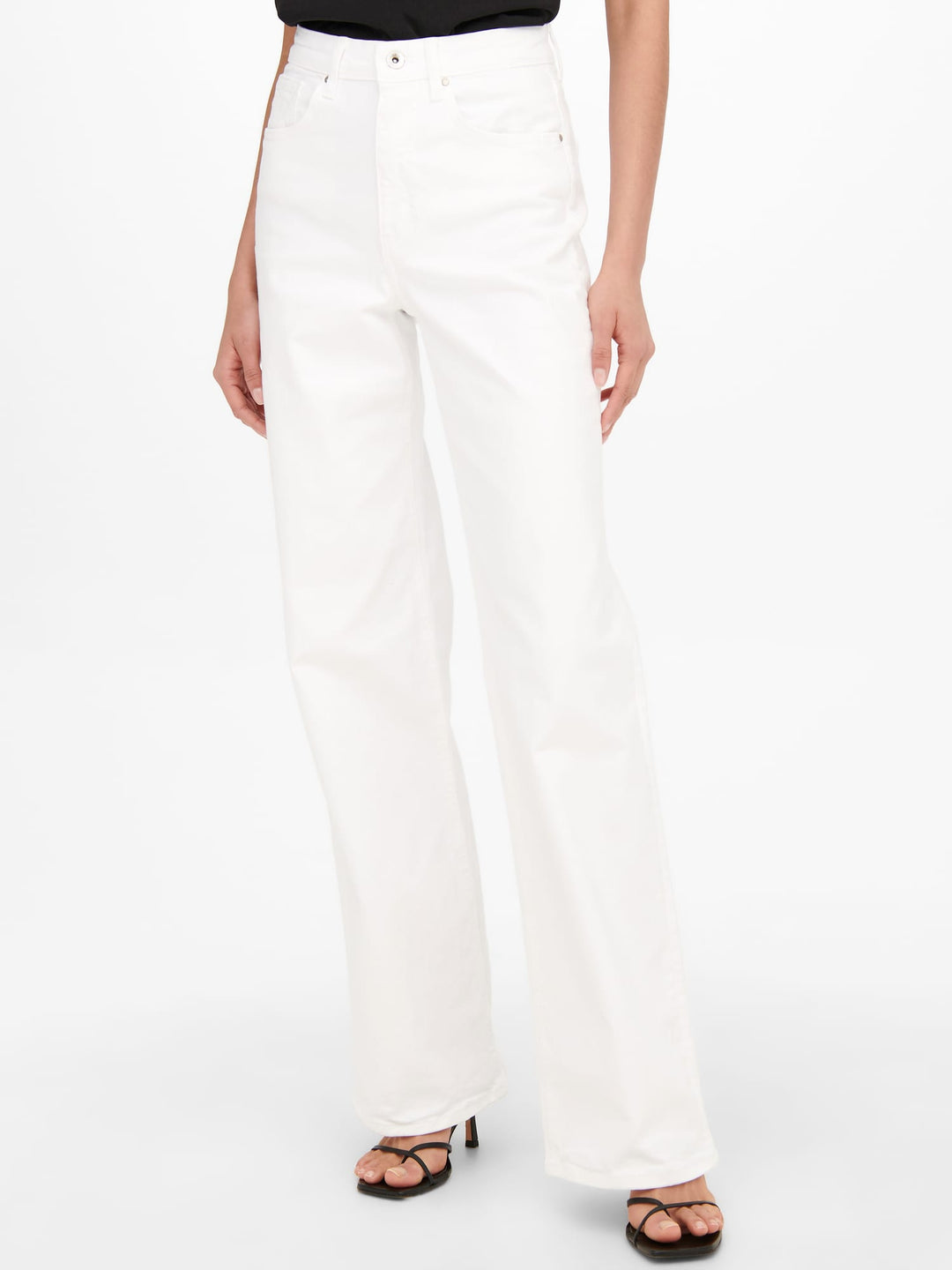 Only Juicy wide leg jeans wit – dames - L34