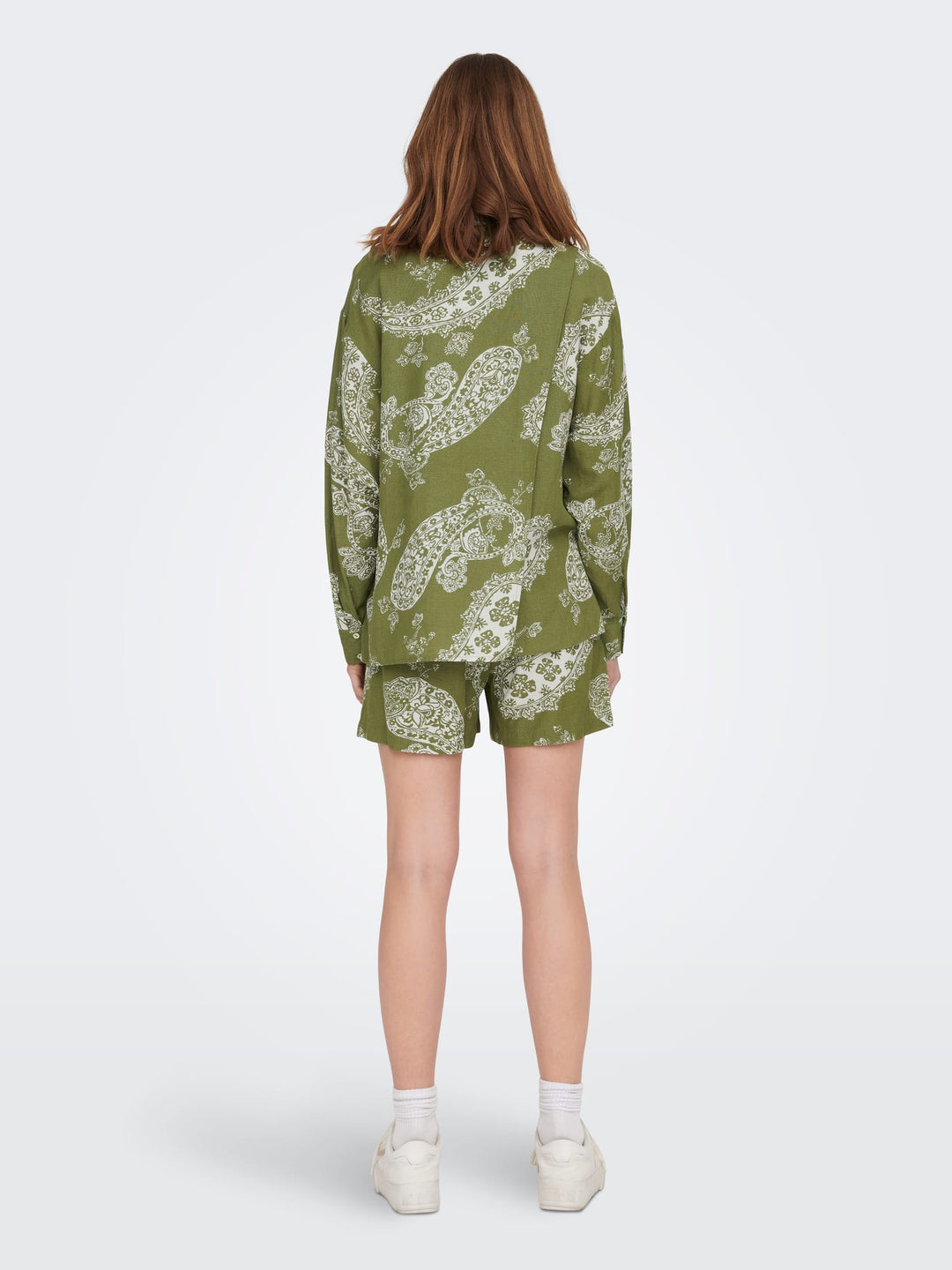 Only Bella blouse groen dessin – dames