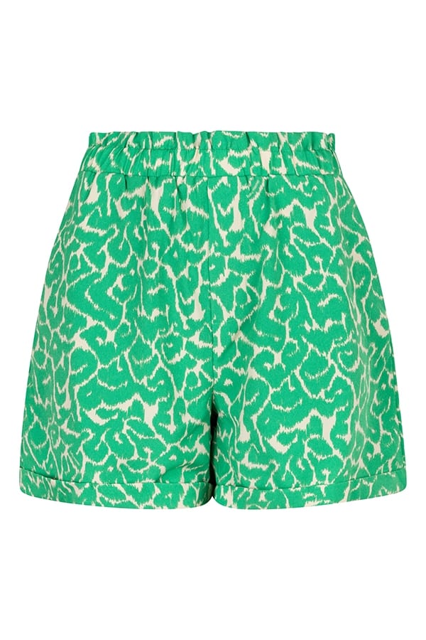 Lofty Manner QD32.1 - Short Sade – dames short - Groen Dessin