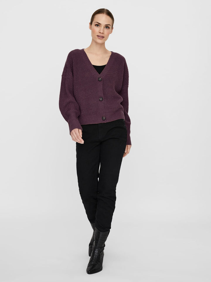 VERO MODA 10249632 Lea vest gebreid dames – bordeaux