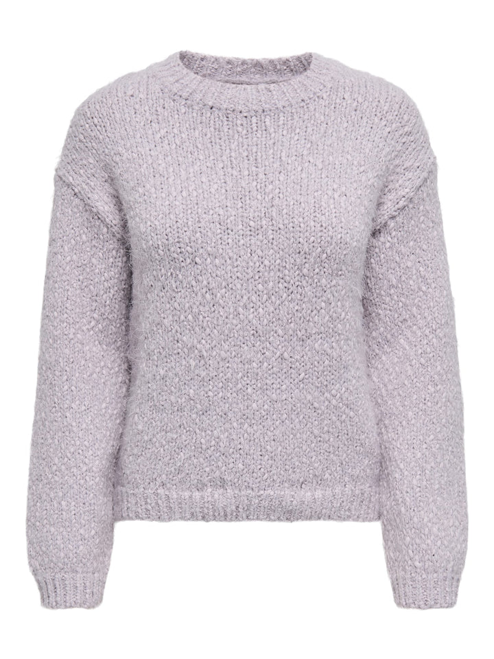 Only ONLBEA LS O-NECK CC KNT trui lila – dames
