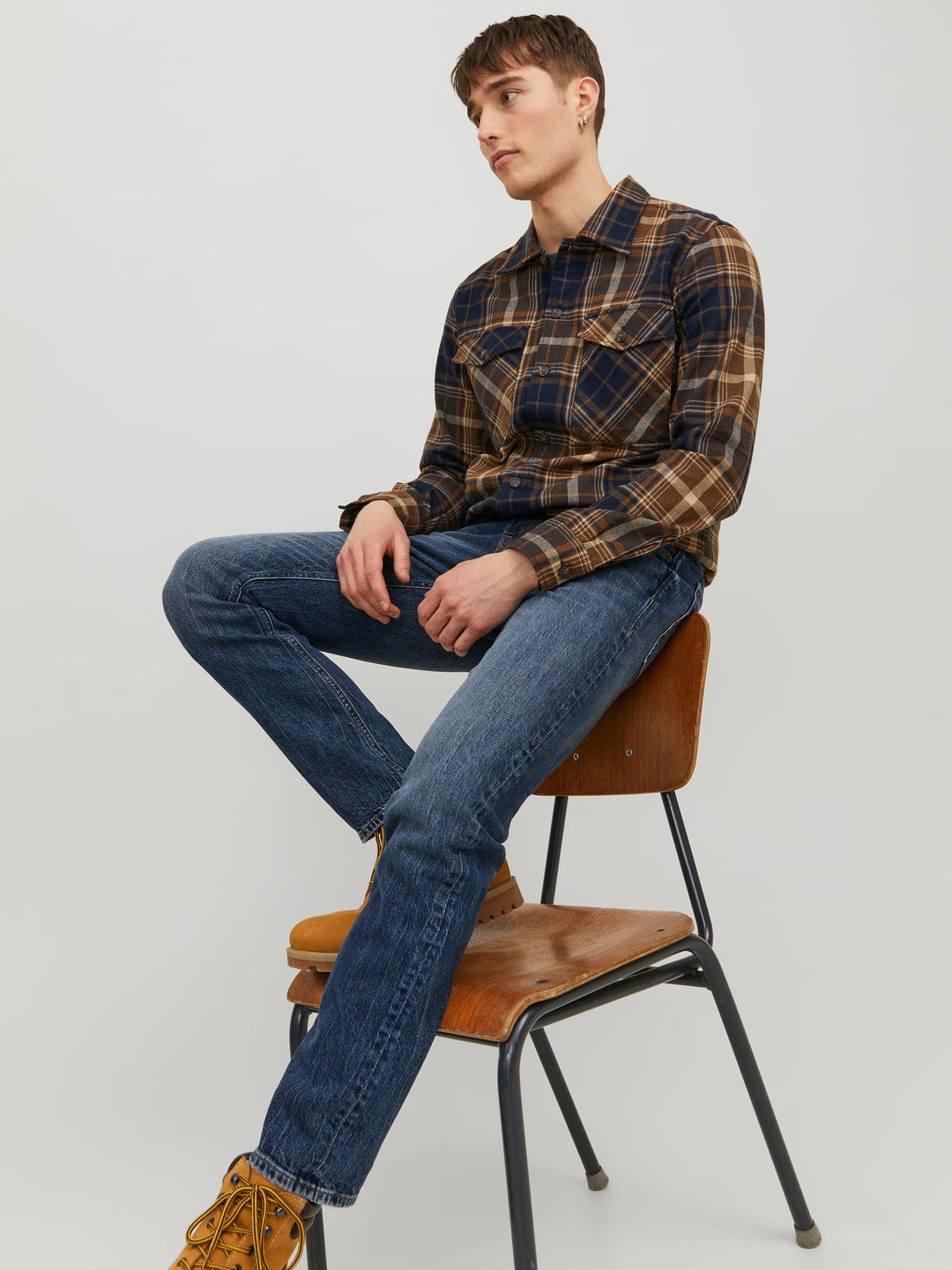 Jack & Jones JJIMIKE tapered fit jeans blauw – heren - Blue Denim - L34
