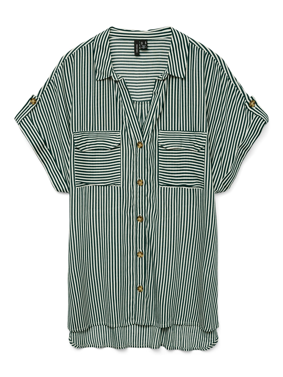 VERO MODA 10310139 Bumpy blouse k/m dames - groen dessin