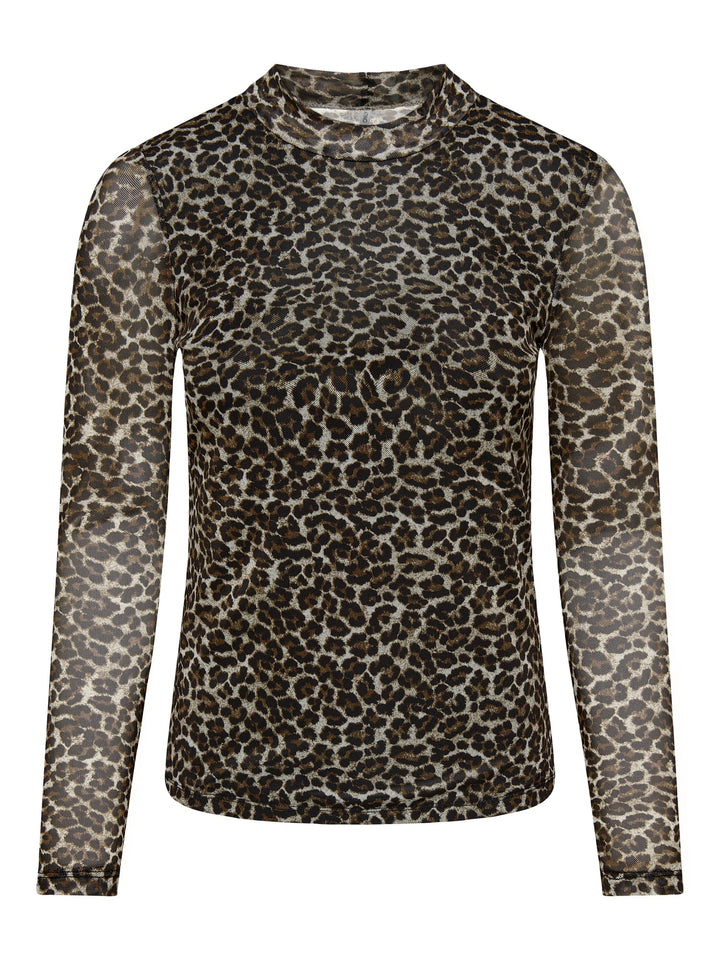 Kids Only Kogerica Life L/S High Neck Top JRS - meisjes - Zwart Dessin