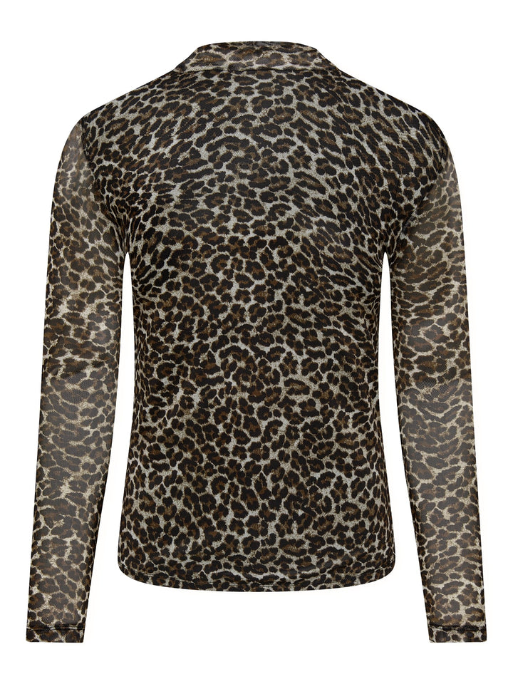 Kids Only Kogerica Life L/S High Neck Top JRS - meisjes - Zwart Dessin