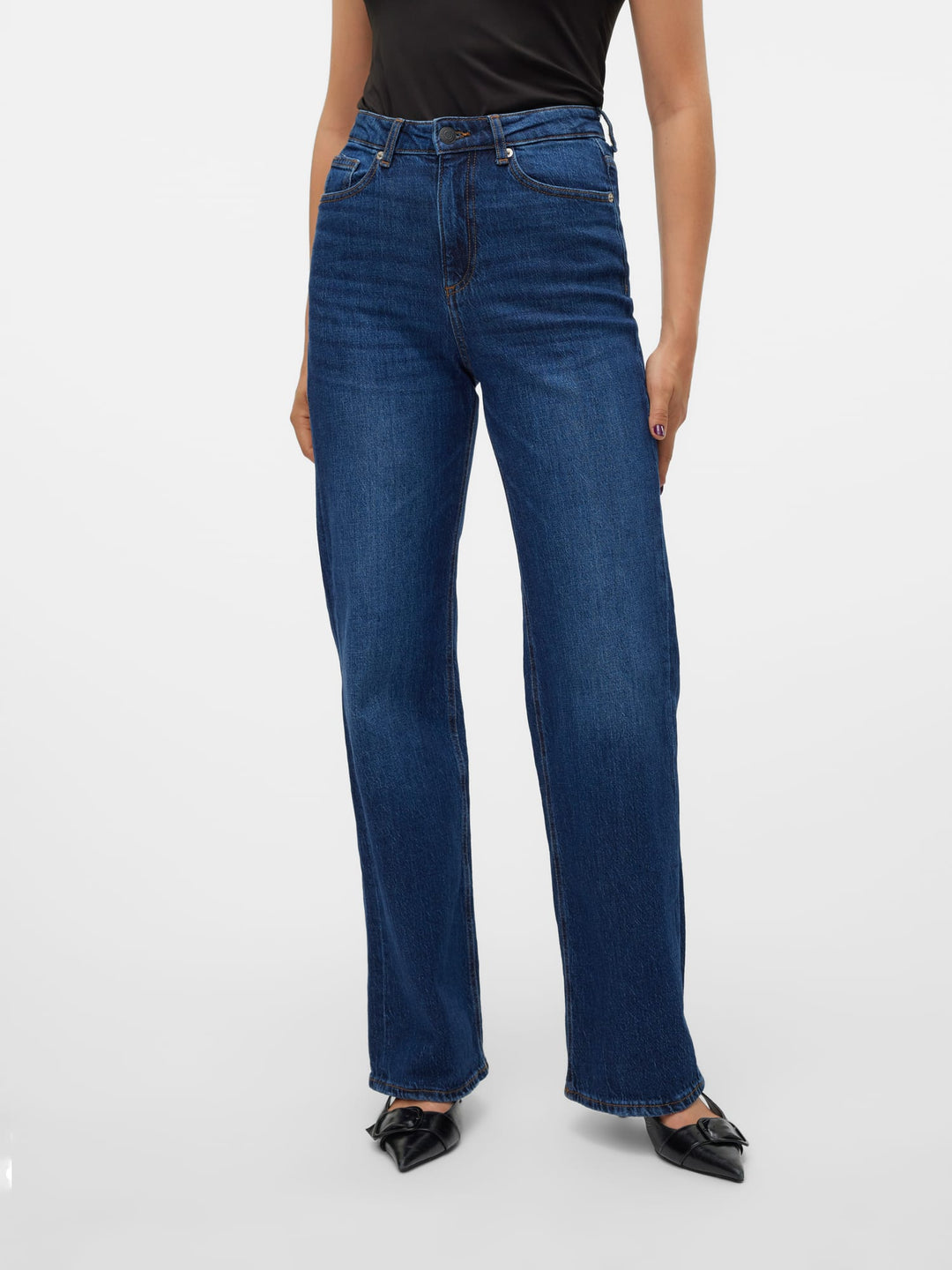 VERO MODA 10311180 Tessa wide fit jeans – dames - Blue Denim - L34