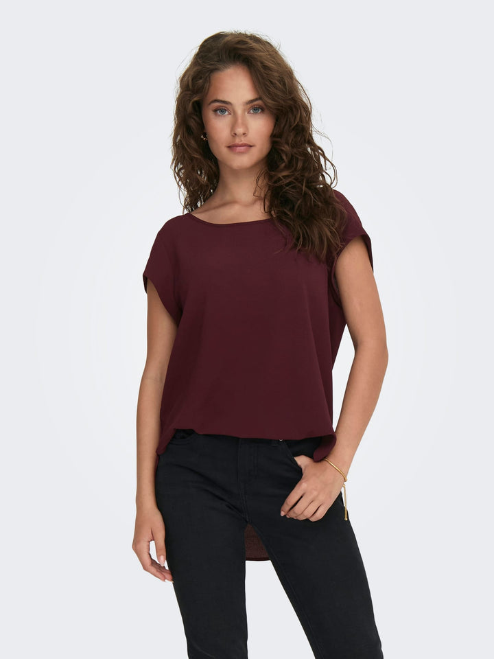 Only Vic top bordeaux – dames