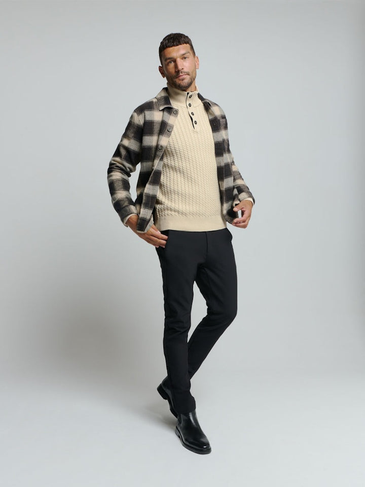No Excess pullover half rits off-white – heren