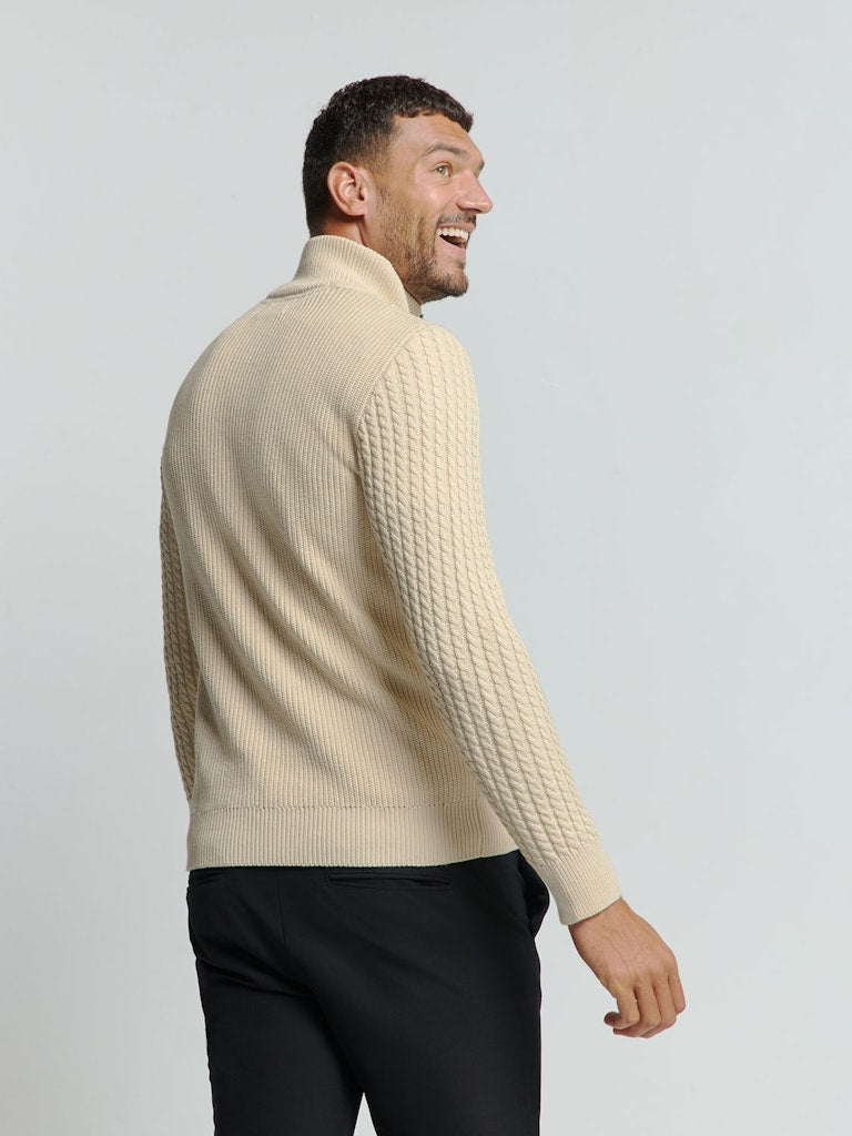 No Excess pullover half rits off-white – heren