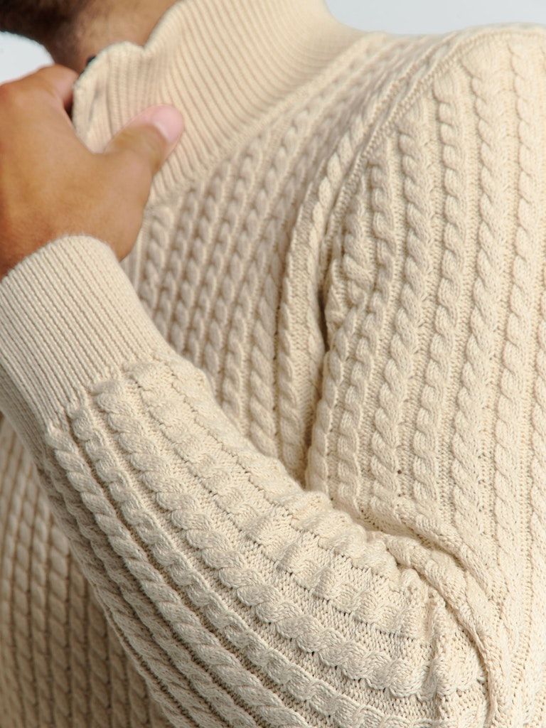 No Excess pullover half rits off-white – heren