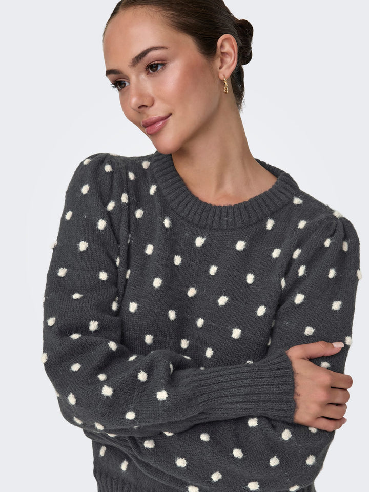 Jacqueline de Yong 15304813 sigrid trui dames grijs dessin