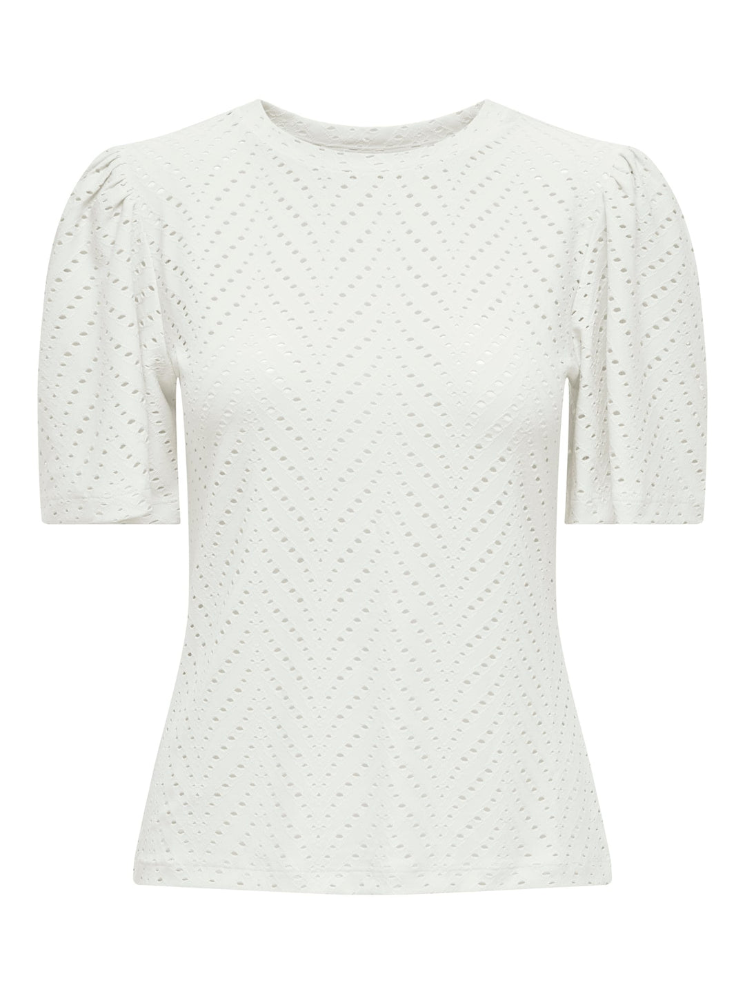 Jacqueline de Yong JDYCARLA CATHINKA S/S Top – dames - Wit Dessin