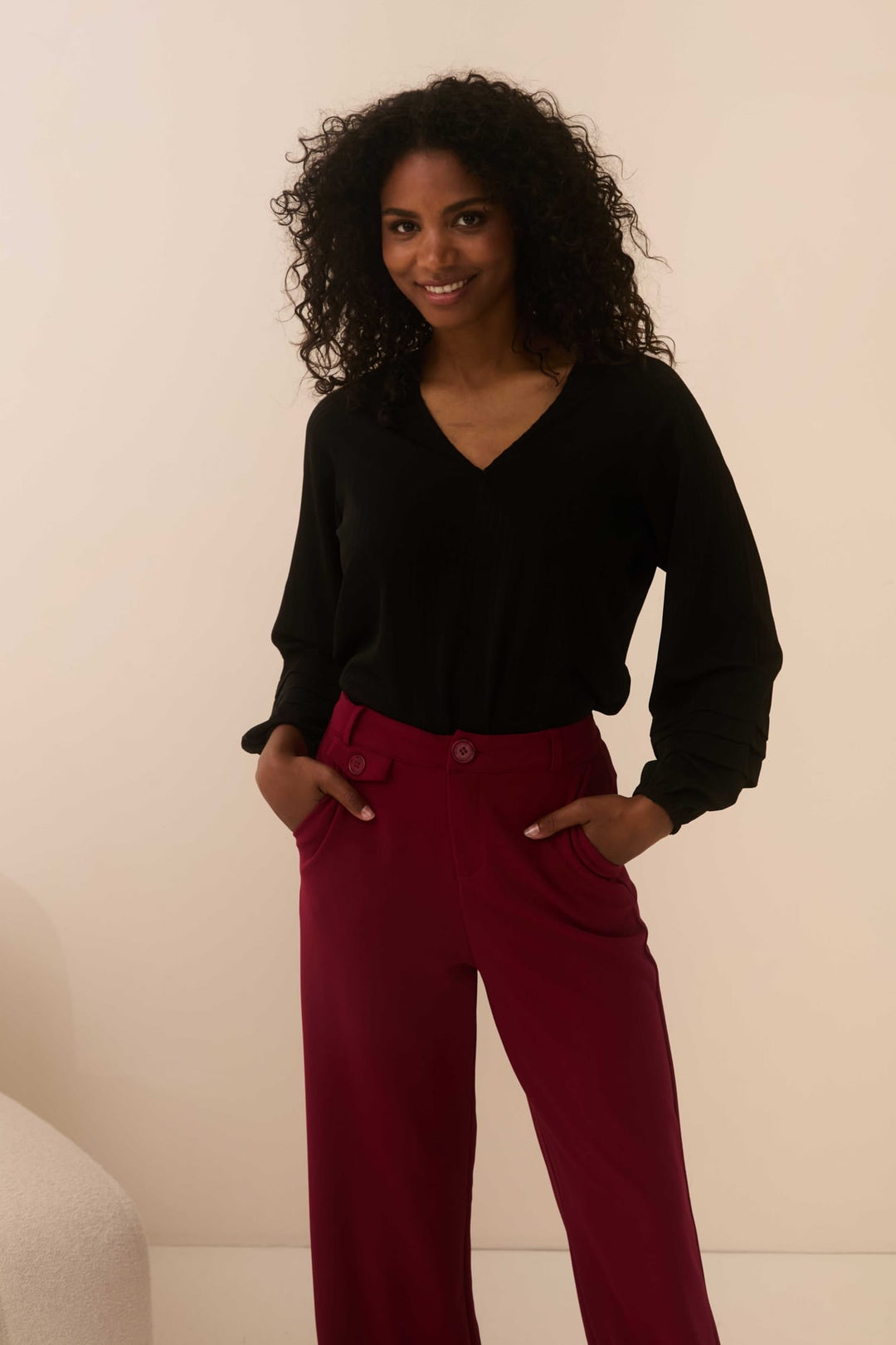 Lofty Manner PH13.1 Giana blouse zwart – dames