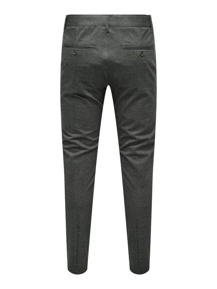 ONLY & SONS ONSMARK SLIM CHECK broek grijs dessin – heren - L34