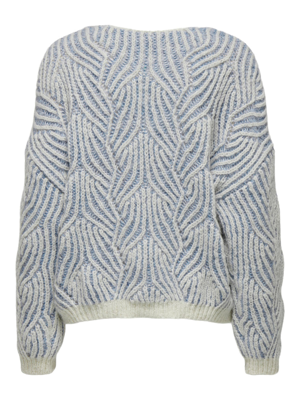 Only Elin trui ecru dessin – dames gebreide pullover