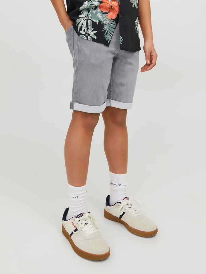 Jack & Jones Kids JJIRICK JJICON shorts grijs denim – jongens - Grey Denim