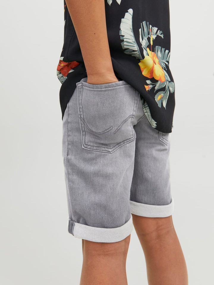Jack & Jones Kids JJIRICK JJICON shorts grijs denim – jongens - Grey Denim