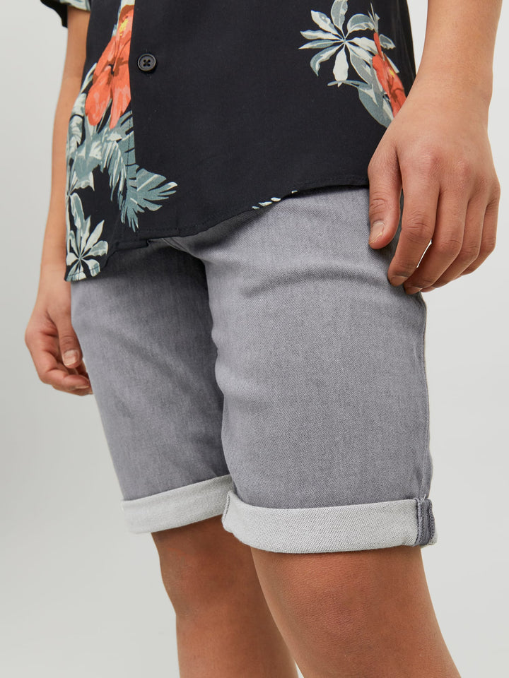 Jack & Jones Kids JJIRICK JJICON shorts grijs denim – jongens - Grey Denim