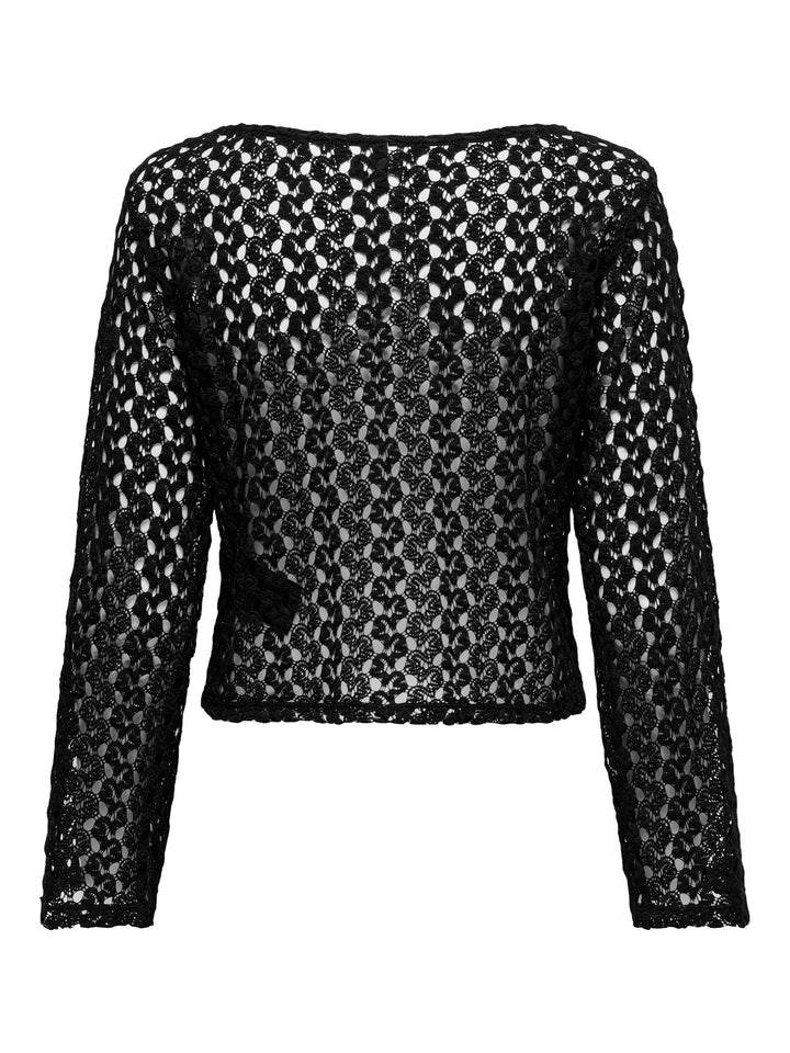 Only 15323314 Lion top l/m dames zwart