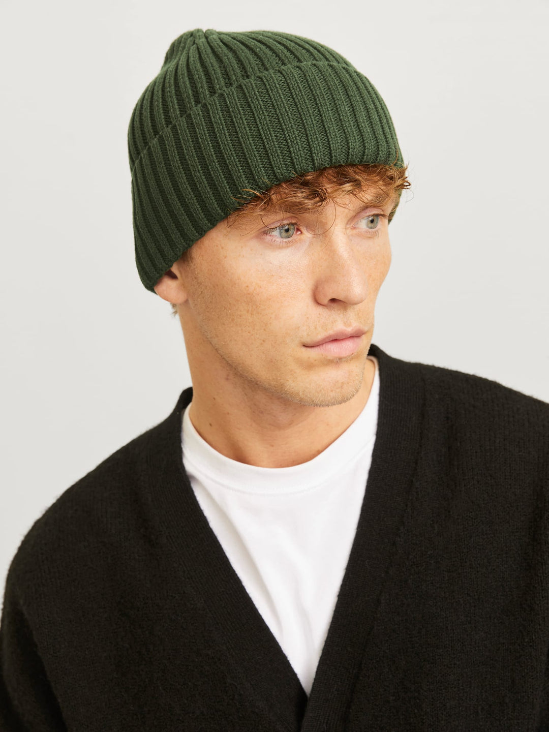 Jack & Jones JACPRIME COTTON BEANIE NOOS - donkergroen