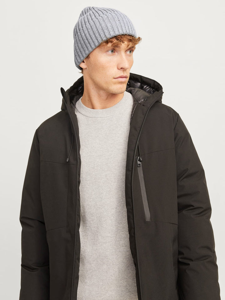Jack & Jones JACPRIME COTTON BEANIE NOOS – heren muts - Grijs Melee