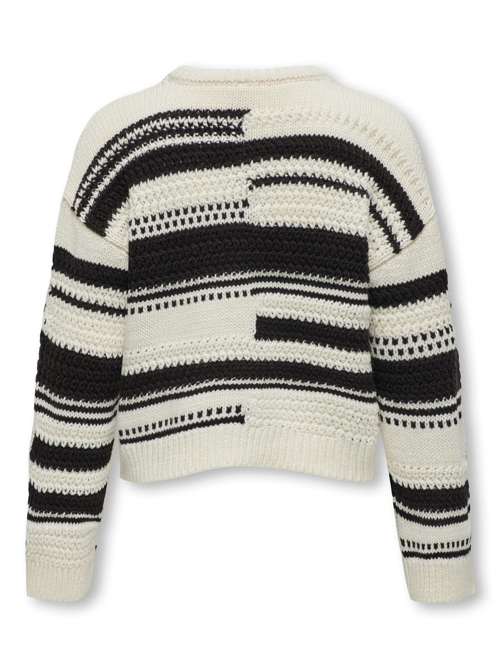 Kids Only KOGSUTHA L/S DETAIL KNT trui zwart dessin – meisjes