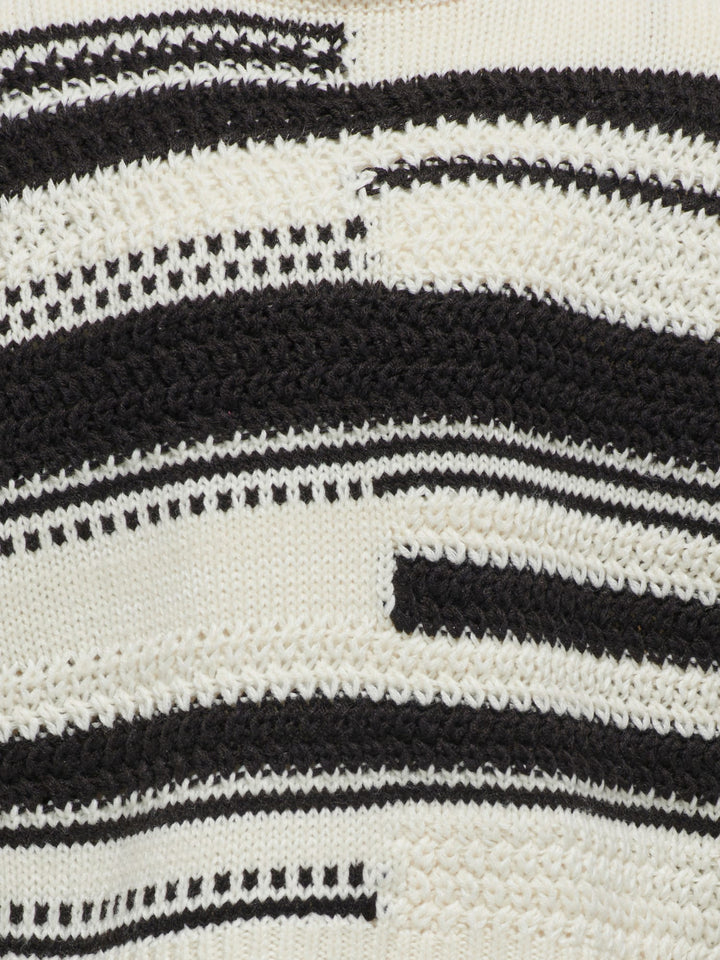 Kids Only KOGSUTHA L/S DETAIL KNT trui zwart dessin – meisjes