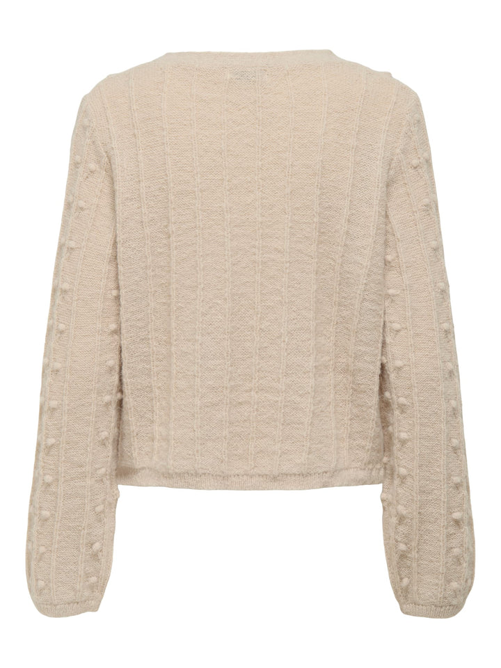 Jacqueline de Yong Sigrid vest gebreid dames - beige